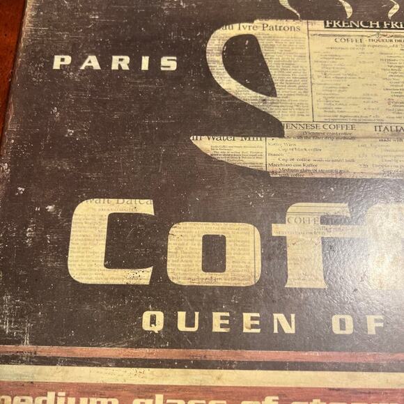 Sign Tin/Metal Paris Classic Queen of Coffee 13.5" x 10.25" - Picture 8 of 12